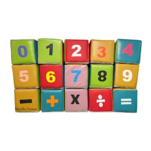 Set de dados numéricos (15 dados de 20 cm x 20 cm)